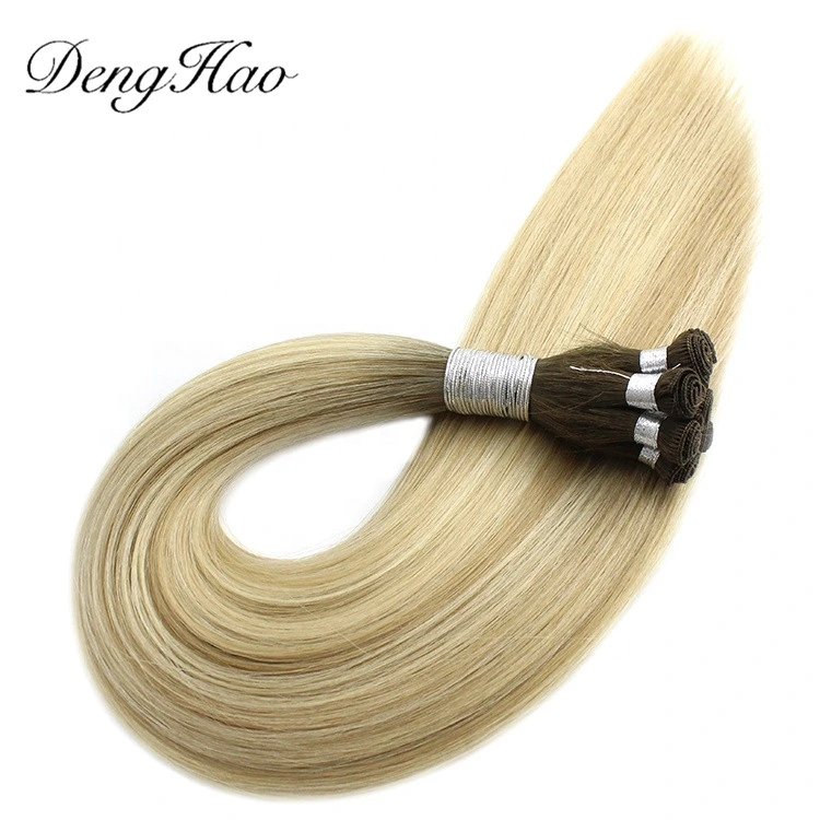 Hand Tied Weft Extension Full Cuticle Aligned Human Hair Extension